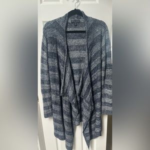 Barefoot Dreams Cozy Chic Lite Island Wrap blue/ white L/XL